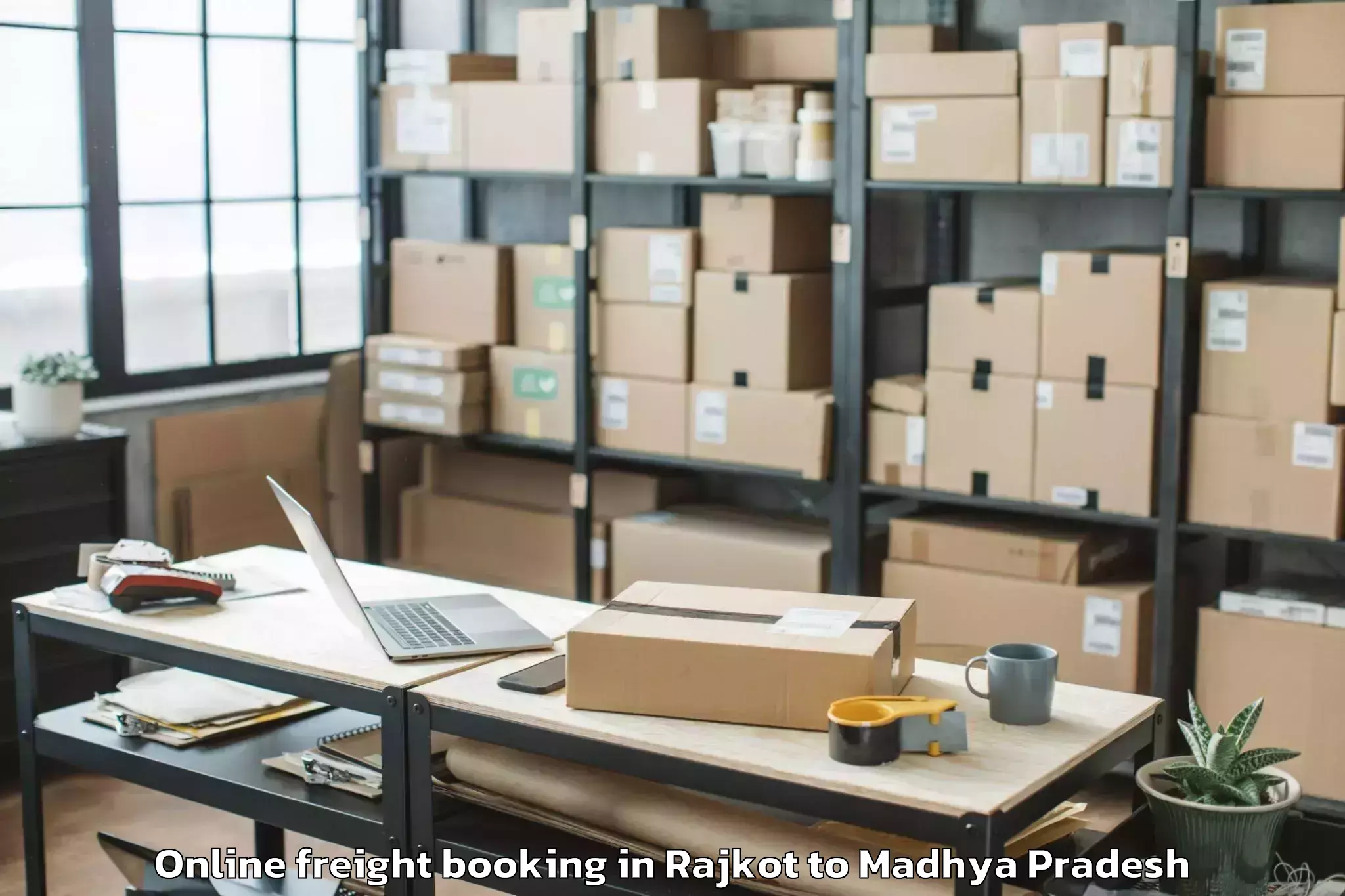 Get Rajkot to Rkdf University Bhopal Online Freight Booking